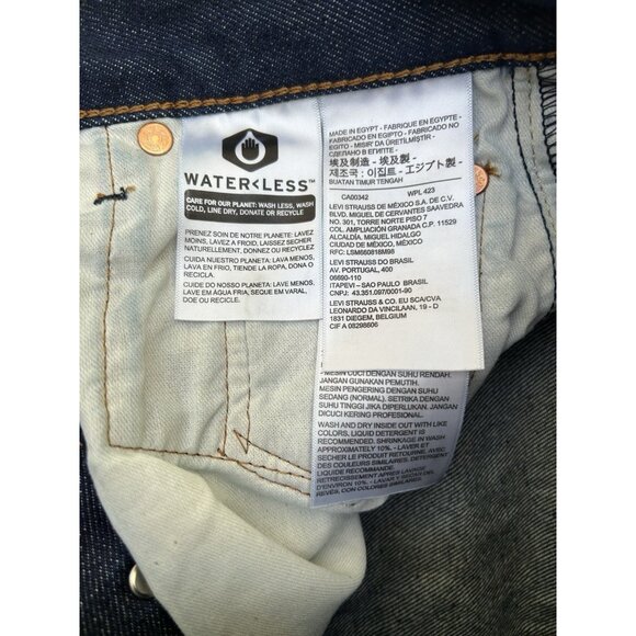 NEW Levi’s 501 Originals Shrink To Fit Dark Wash Denim Jeans Button-Fly 30x30 - Picture 5 of 7